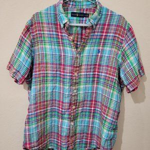 Ralph Lauren Blue Label Madras Plaid button down